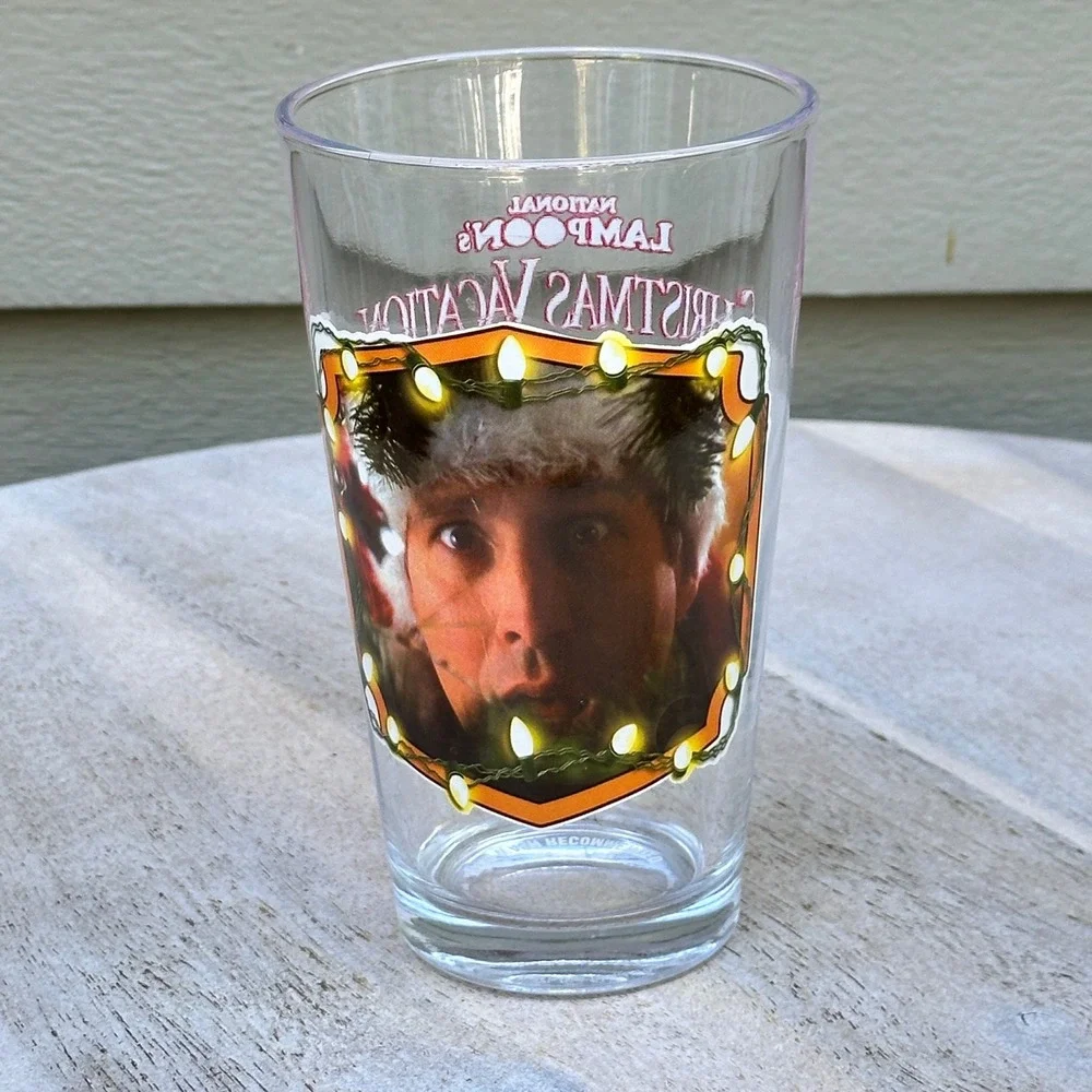 National Lampoon's Christmas Vacation Clark Griswold Pint Glass Set of 2 Clear
